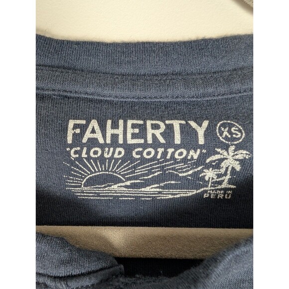 Faherty Navy Short Sleeve Tee - Picture 2 of 10